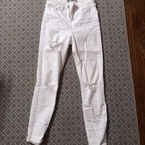TopShop Ripped White Jeans